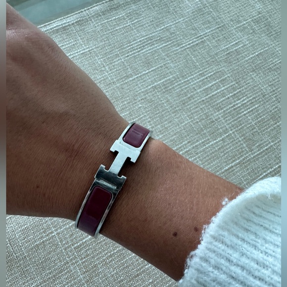 Hermes Enamel Narrow Clic HH Bracelet - Picture 2 of 5